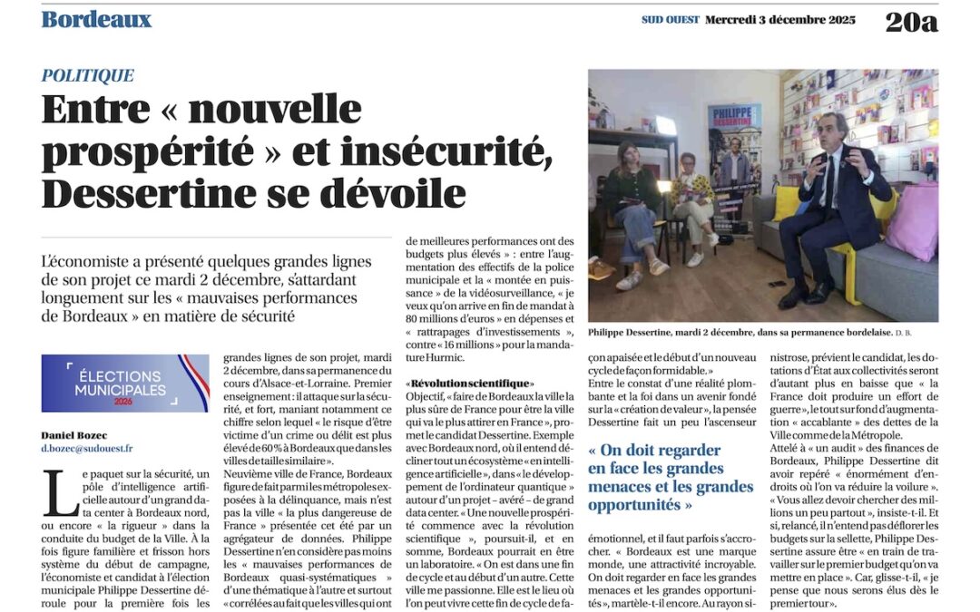 Entre « nouvelle prospérité » et insécurité, Dessertine se dévoile