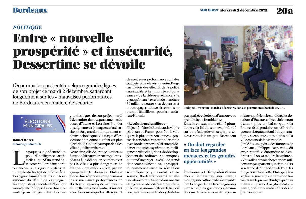 Entre « nouvelle prospérité » et insécurité, Dessertine se dévoile