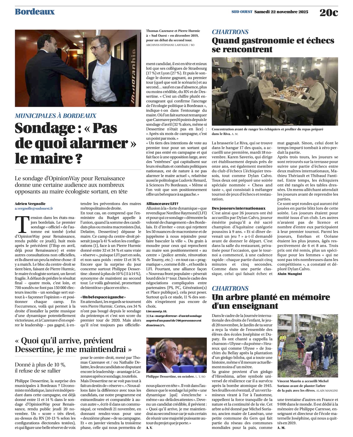 Municipales 2026 à Bordeaux. « Quoi qu’il arrive, je me maintiendrai au second tour » : Dessertine refuse l’union du centre